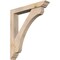Ekena Millwork Legacy Traditional Smooth Bracket w/ Offset Brace, Douglas Fir, 5 1/2"W x 34"D x 38"H BKT0604X34X38LEC01SDF - alternate 1